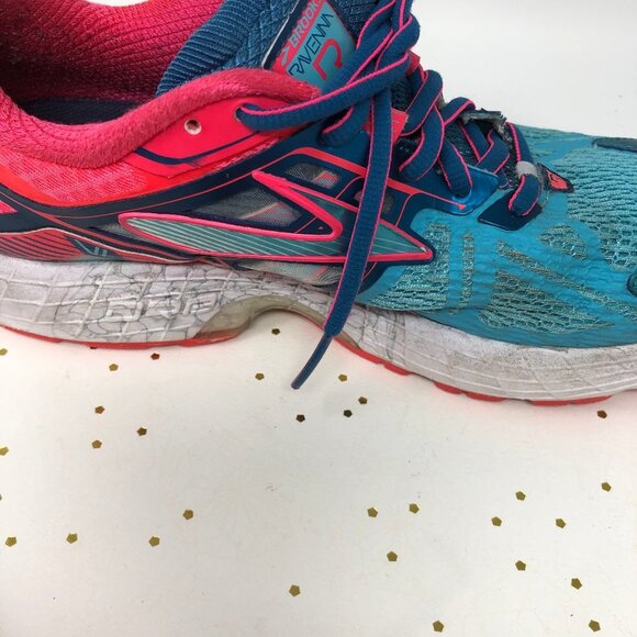 Brooks Ravenna Aqua Hot Pink Running Shoe Sneaker - Picture 8 of 8
